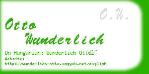 otto wunderlich business card